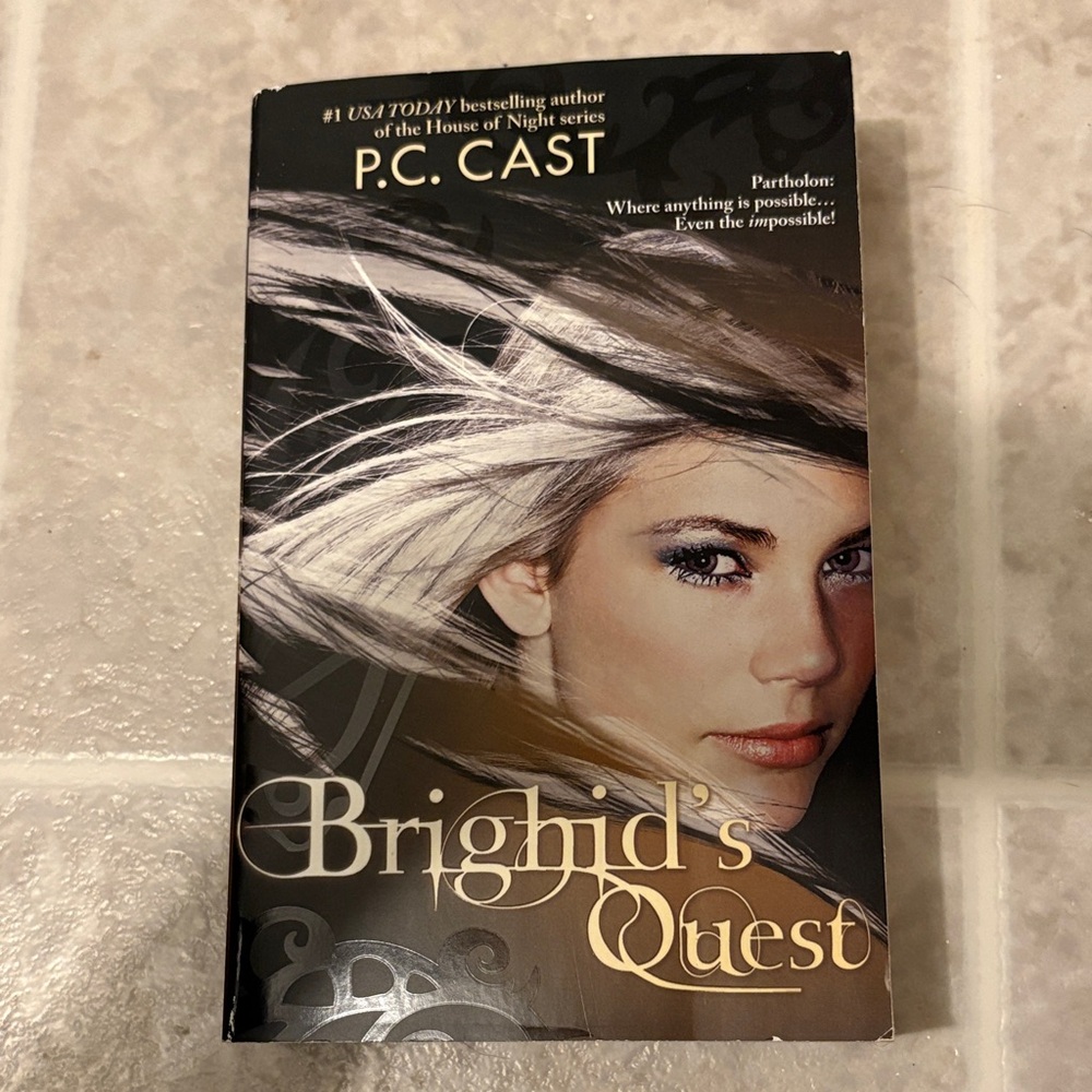 P.C. Cast Brighid's Quest Paperback Book - Black & Gold Cover